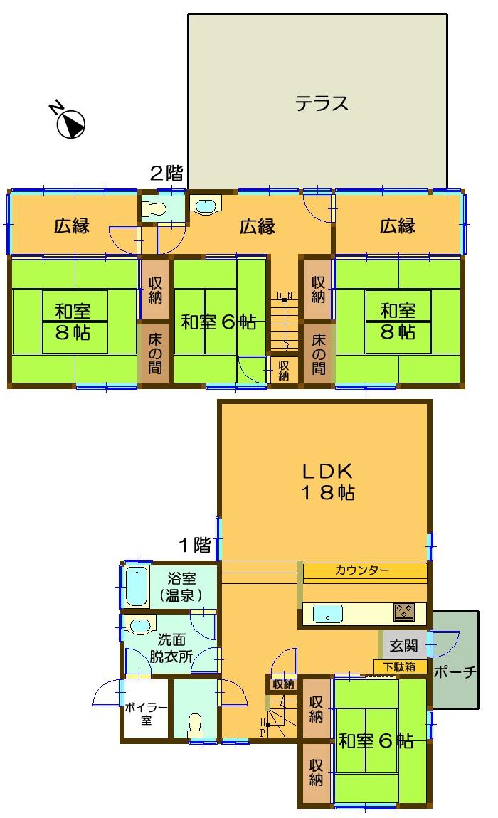 Floor plan. 9.8 million yen, 3LDK, Land area 520 sq m , Building area 147.37 sq m