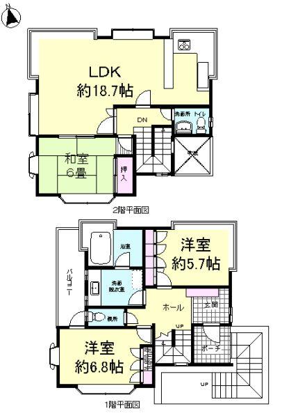 Floor plan. 12.8 million yen, 3LDK, Land area 393 sq m , Building area 99.56 sq m