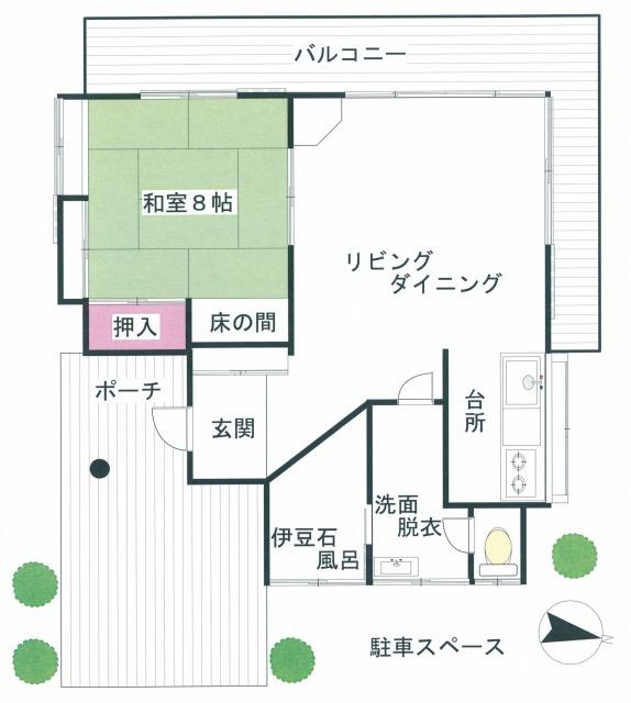 Floor plan. 6.8 million yen, 1LDK, Land area 277 sq m , Building area 59.18 sq m