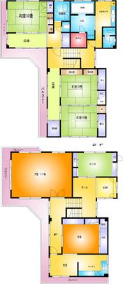 Floor plan. 29,800,000 yen, 5LDK + S (storeroom), Land area 345 sq m , Building area 275.74 sq m