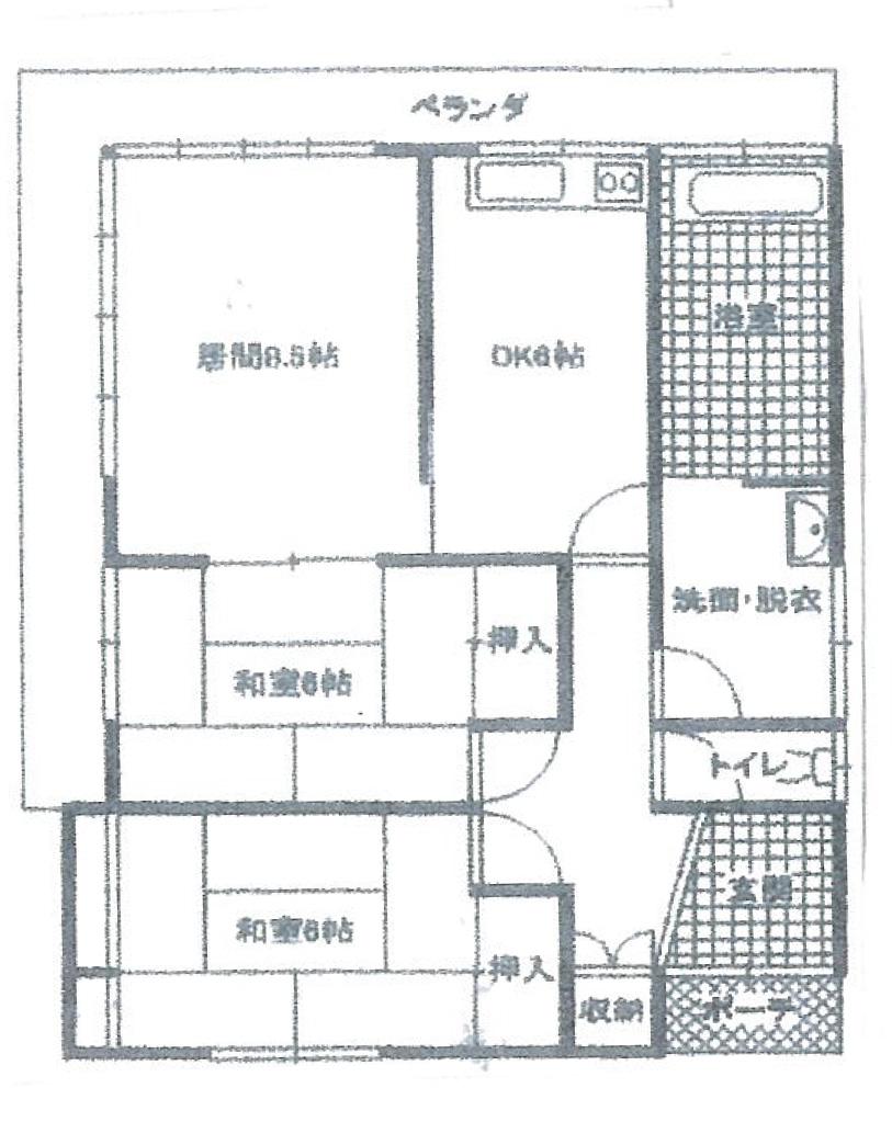 Floor plan. 8.5 million yen, 2LDK, Land area 204 sq m , Building area 72.87 sq m floor plan