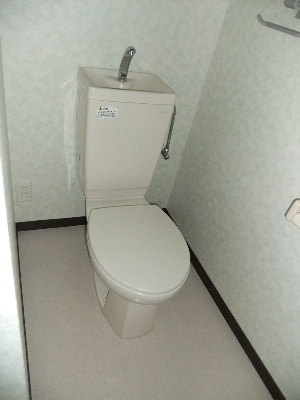 Toilet. Although a simple toilet, Space is wide.