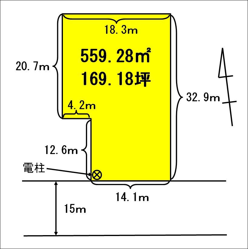 Compartment figure. Land price 38,087,000 yen, Land area 559.28 sq m