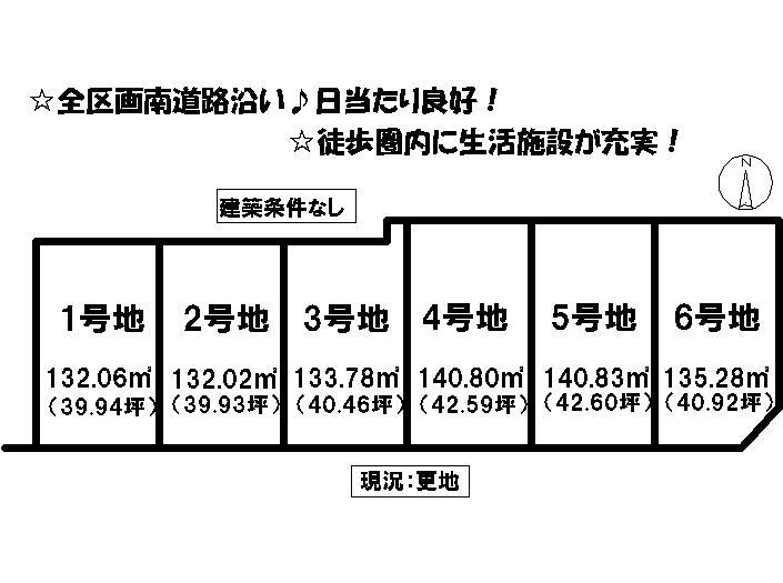 Compartment figure. Land price 11,660,000 yen, Land area 135.28 sq m