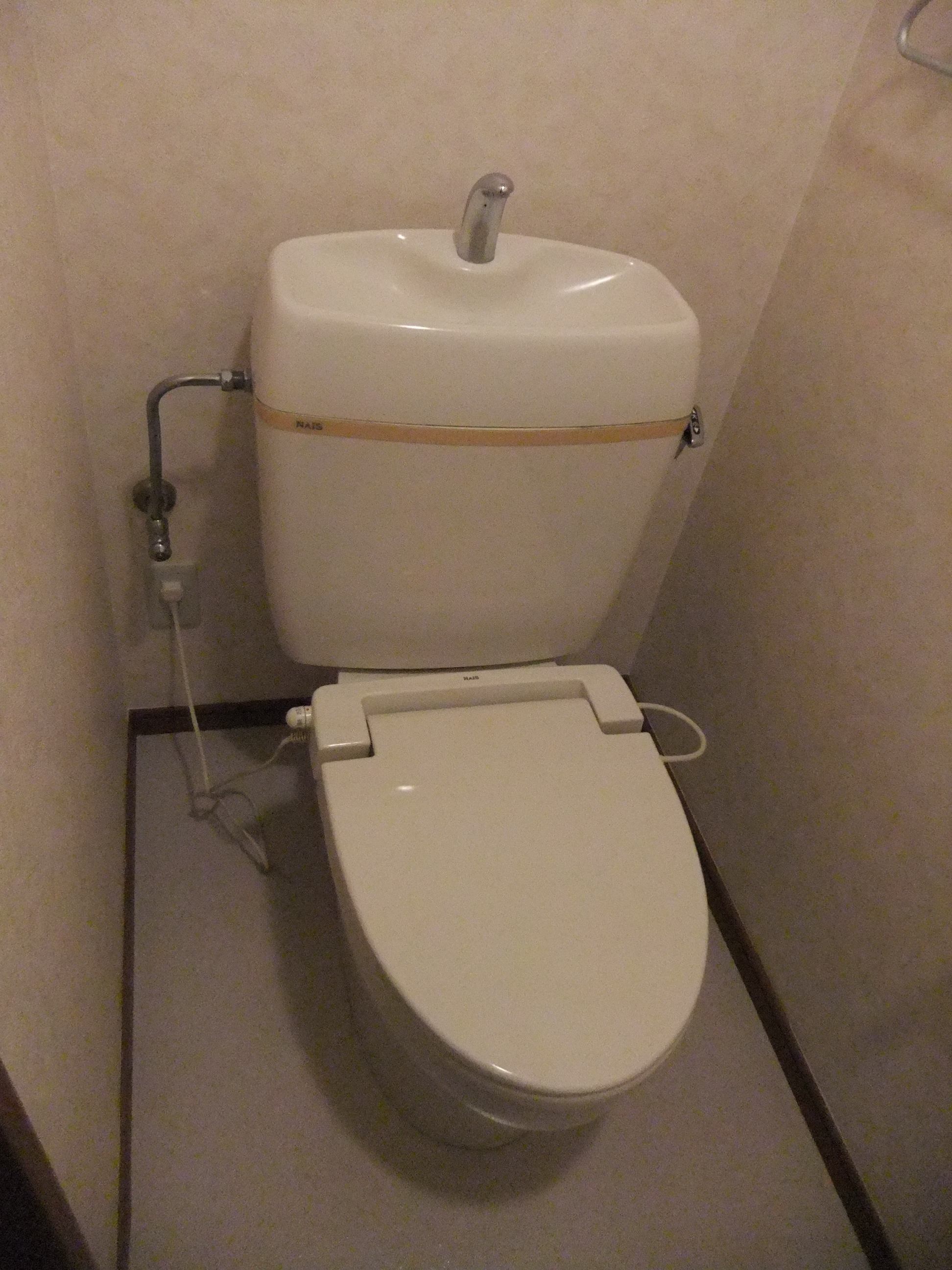 Toilet. Toilets are equipped with heating toilet seat.