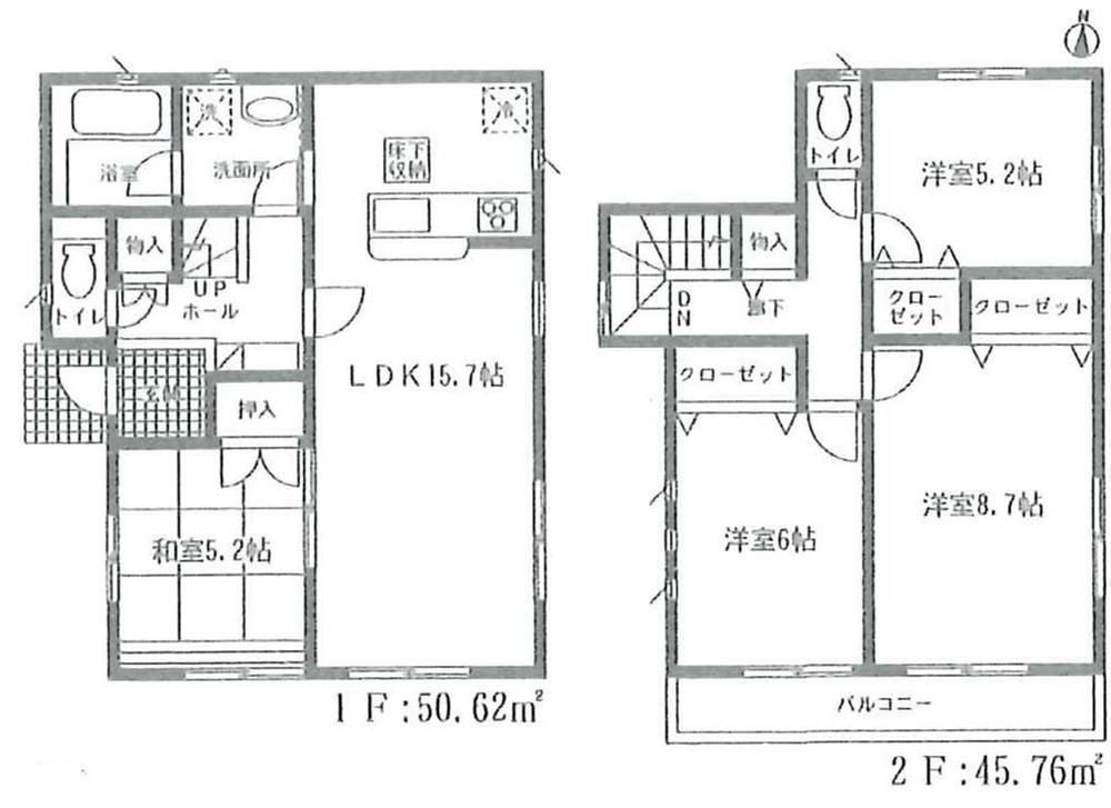 Floor plan. (1 Building), Price 22,800,000 yen, 4LDK, Land area 132.06 sq m , Building area 96.38 sq m