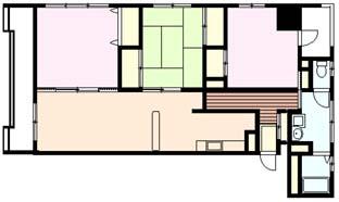 Floor plan. 3LDK, Price 7.9 million yen, Occupied area 74.74 sq m , Balcony area 11.21 sq m