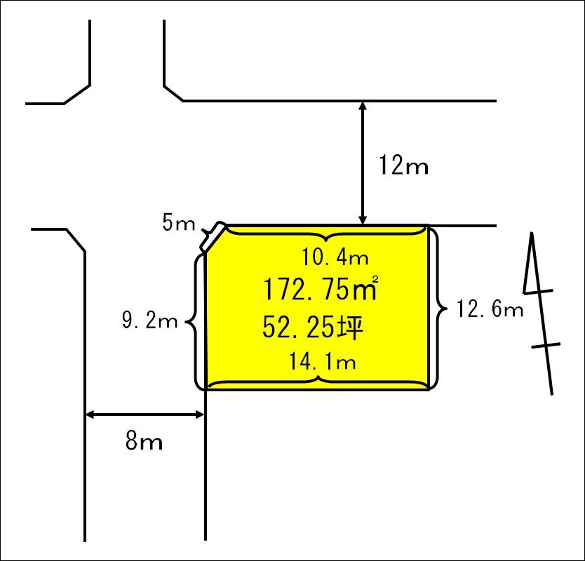 Compartment figure. Land price 14,114,000 yen, Land area 172.75 sq m