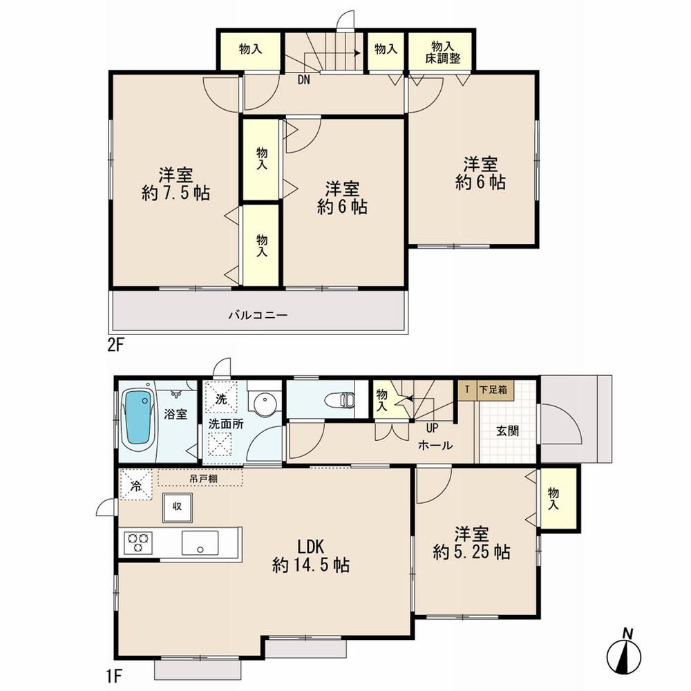Floor plan. (D Building), Price 23.8 million yen, 4LDK, Land area 141.38 sq m , Building area 95.01 sq m