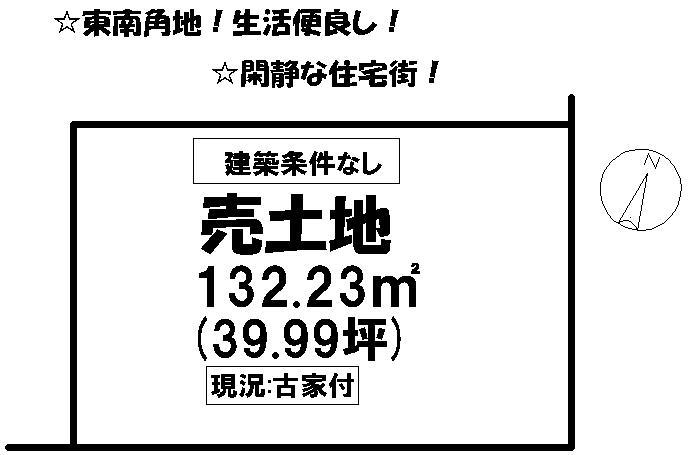 Compartment figure. Land price 7.85 million yen, Land area 132.23 sq m