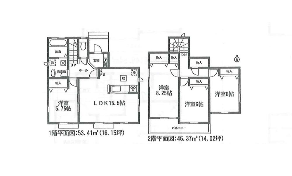 Floor plan. (B Building), Price 22,800,000 yen, 4LDK, Land area 145.59 sq m , Building area 99.78 sq m