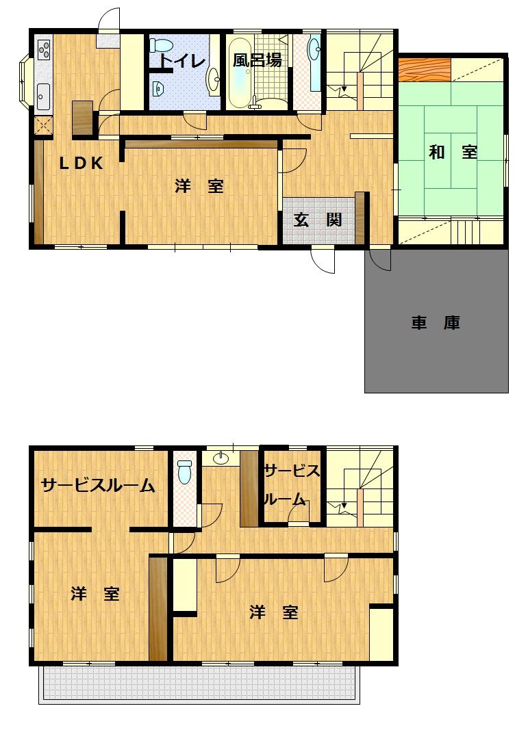 Floor plan. 29,800,000 yen, 4LDK + 2S (storeroom), Land area 297.36 sq m , Building area 231.13 sq m