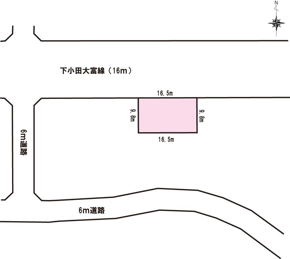 Compartment figure. Land price 9.95 million yen, Land area 162.05 sq m