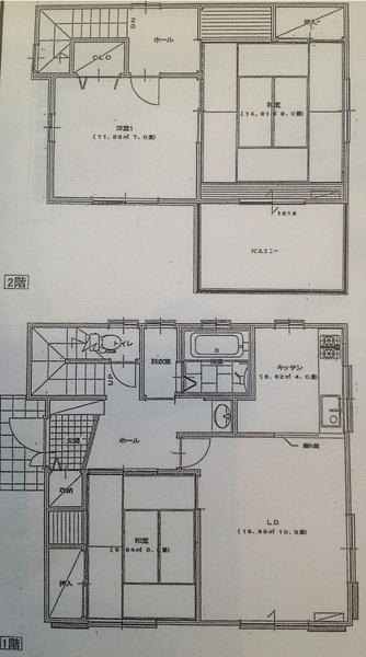 Floor plan. 10.5 million yen, 3LDK, Land area 174.97 sq m , Building area 91.08 sq m