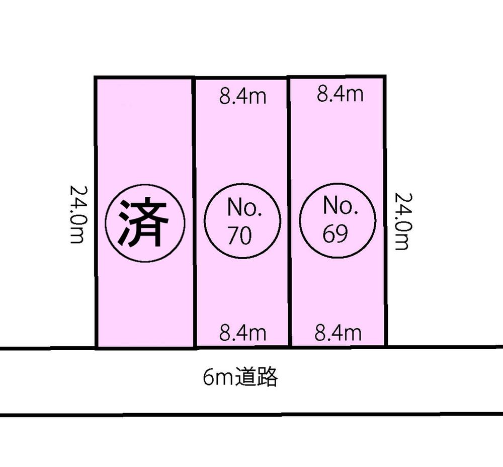 Compartment figure. Land price 12,720,000 yen, Land area 202.75 sq m