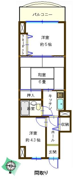 Floor plan. 3K, Price 6.5 million yen, Occupied area 40.15 sq m