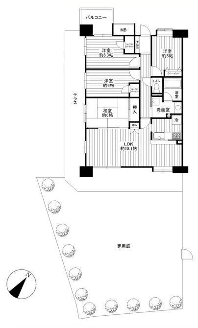 Floor plan. 4LDK, Price 19,800,000 yen, Footprint 86.1 sq m