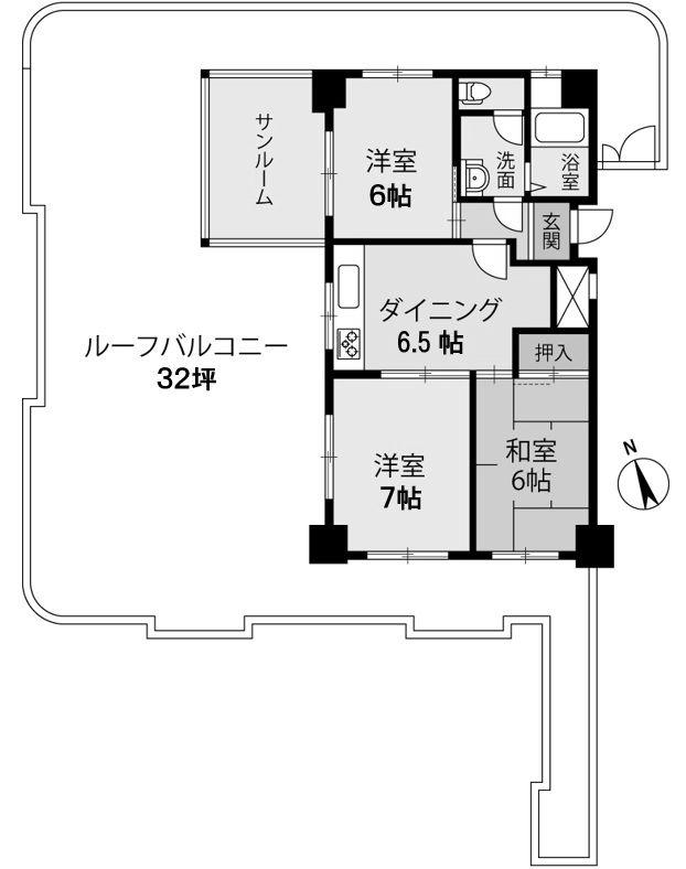 Floor plan. 3DK, Price 8.7 million yen, Occupied area 57.92 sq m , The balcony area 105.87 sq m current state will be taken as a priority.