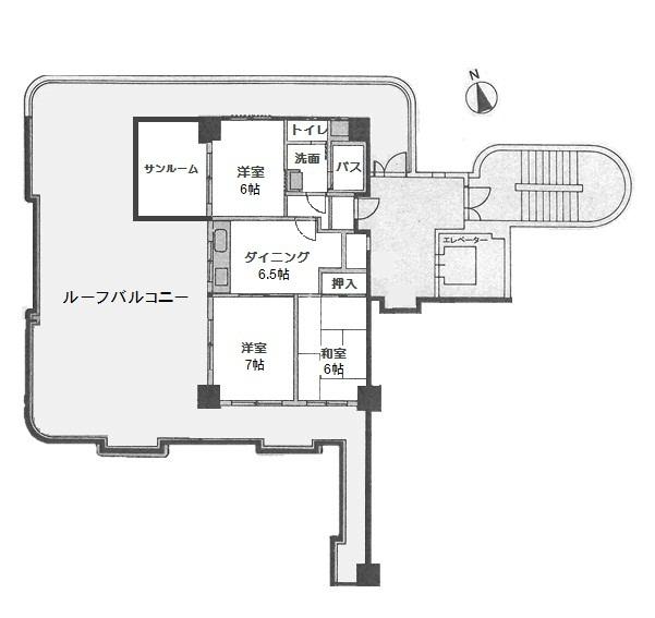 Floor plan. 3DK, Price 8.7 million yen, Occupied area 57.92 sq m , Balcony area 105.87 sq m