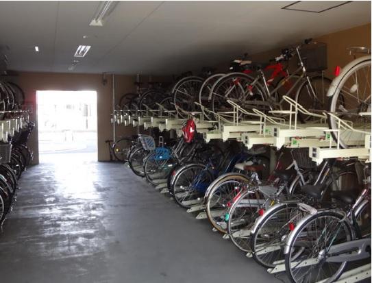 Parking lot. Common areas Bicycle shed