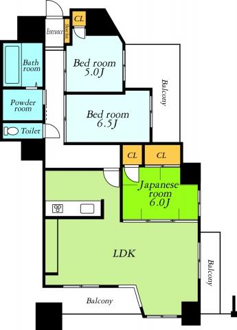 Floor plan. 4LDK, Price 21.9 million yen, Occupied area 86.86 sq m , Balcony area 11.71 sq m