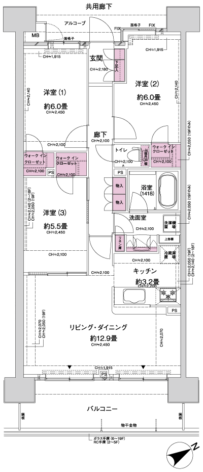 Floor: 3LDK, occupied area: 74.42 sq m, price: 32 million yen, currently on sale