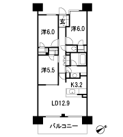 Floor: 3LDK, occupied area: 74.42 sq m, price: 32 million yen, currently on sale