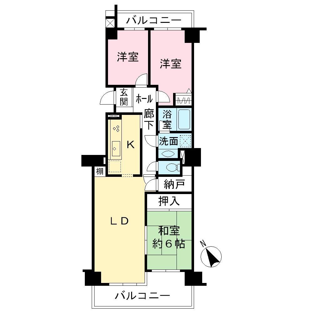 Floor plan. 3LDK + S (storeroom), Price 10.9 million yen, Occupied area 77.78 sq m , Balcony area 13.48 sq m