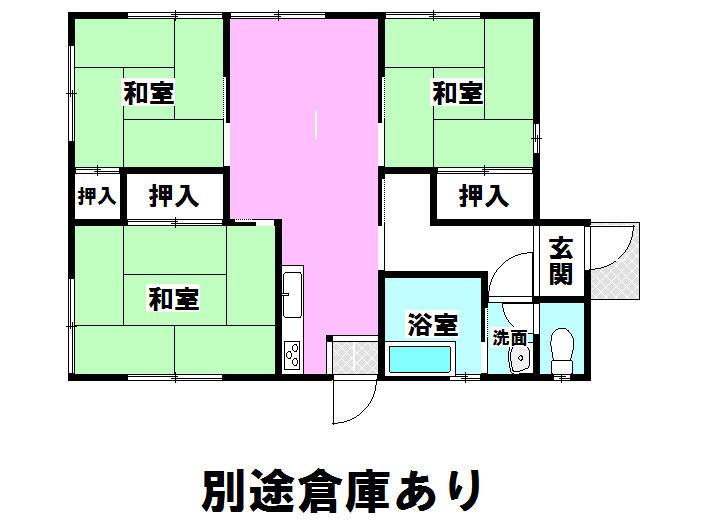 Floor plan. 10.6 million yen, 3LDK, Land area 217.19 sq m , Building area 53.56 sq m local appearance photo