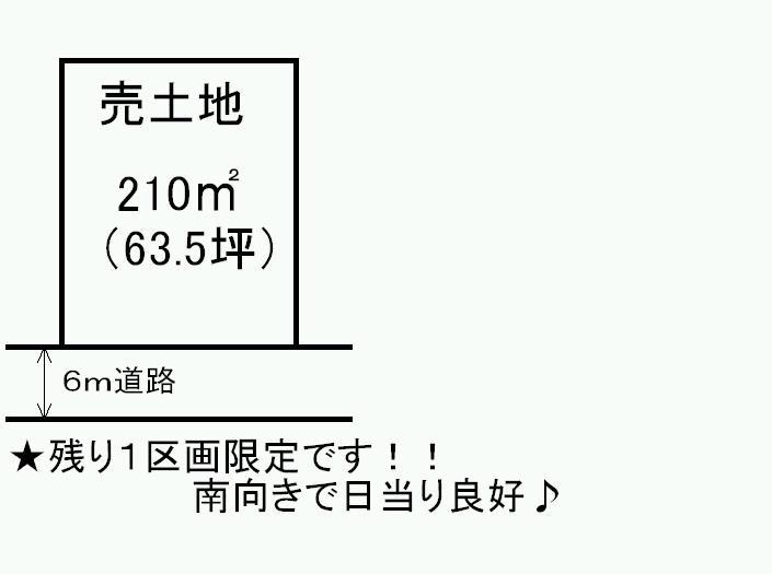 Compartment figure. Land price 11,430,000 yen, Land area 210 sq m
