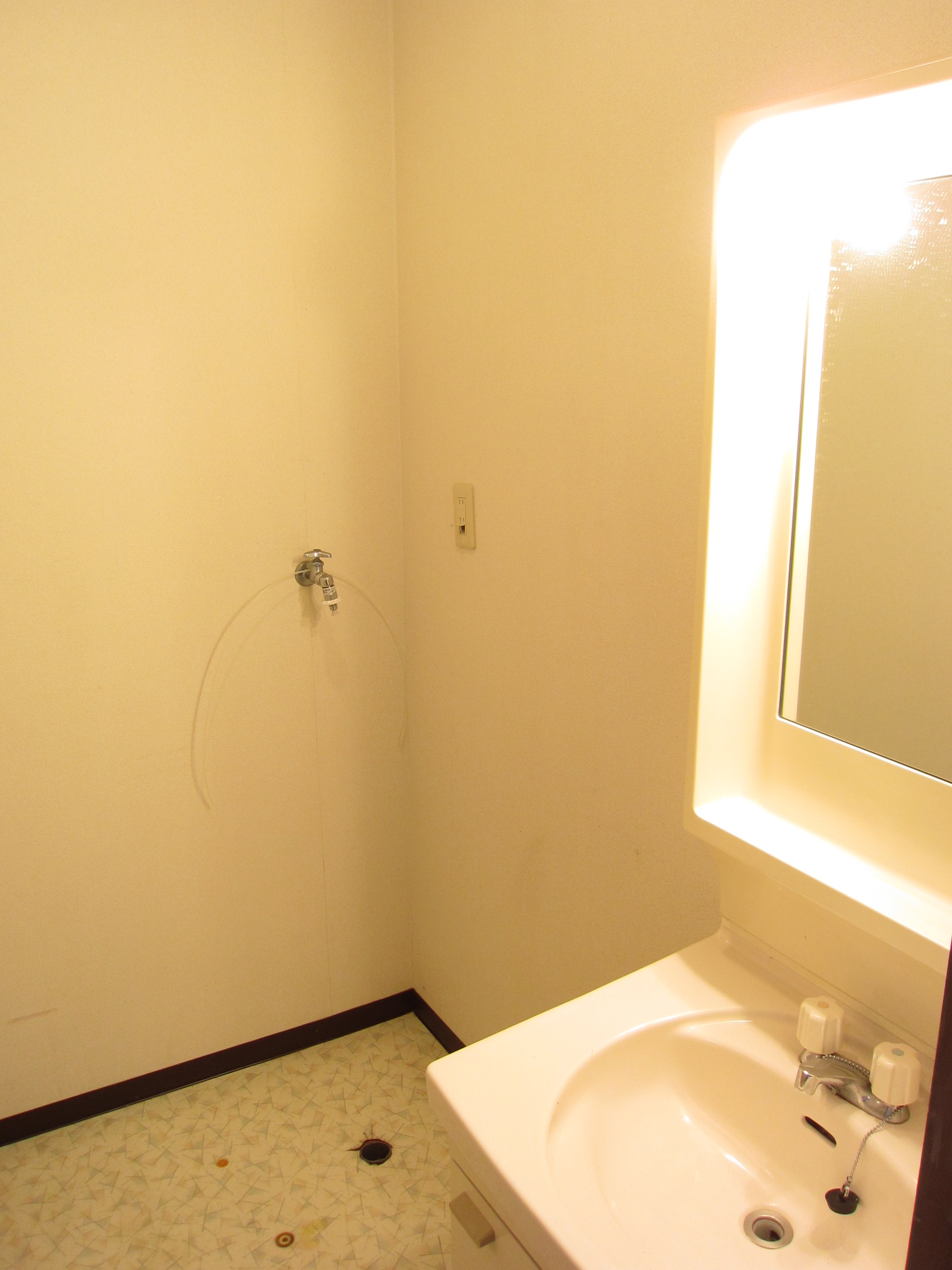 Washroom. Laundry Area is also there in the room!