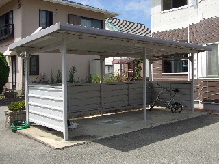 Other common areas. Bicycle parking is covered.