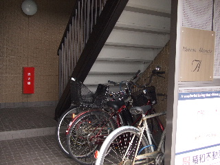 Other common areas. Is a bicycle parking space under the stairs.