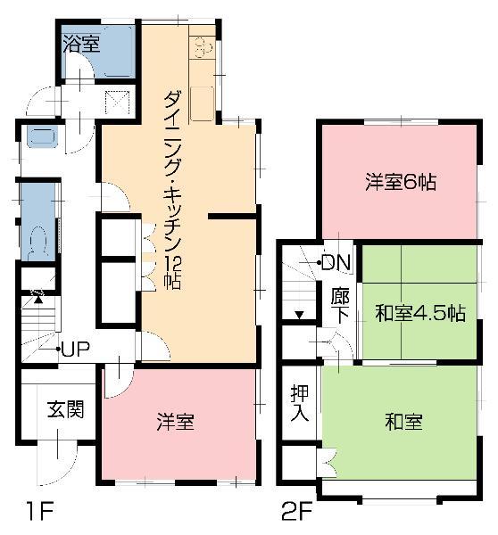 Floor plan. 14.8 million yen, 4LDK, Land area 119.41 sq m , Building area 93.91 sq m