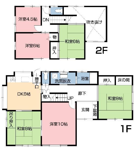 Floor plan. 19,800,000 yen, 6DK, Land area 209.5 sq m , Building area 118.62 sq m