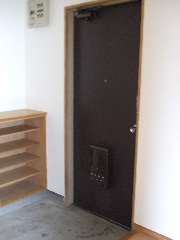 Entrance. Near the cupboard and entrance
