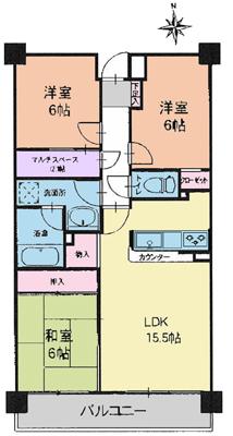 Floor plan. 3LDK + S (storeroom), Price 30,800,000 yen, Occupied area 75.26 sq m , Balcony area 11.59 sq m