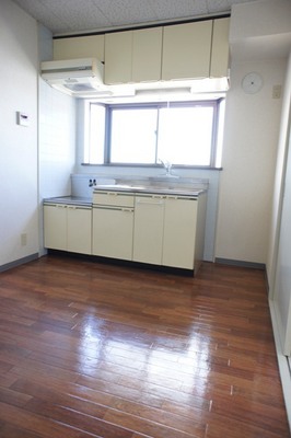 Kitchen. Refrigerator can be installed in the kitchen next to