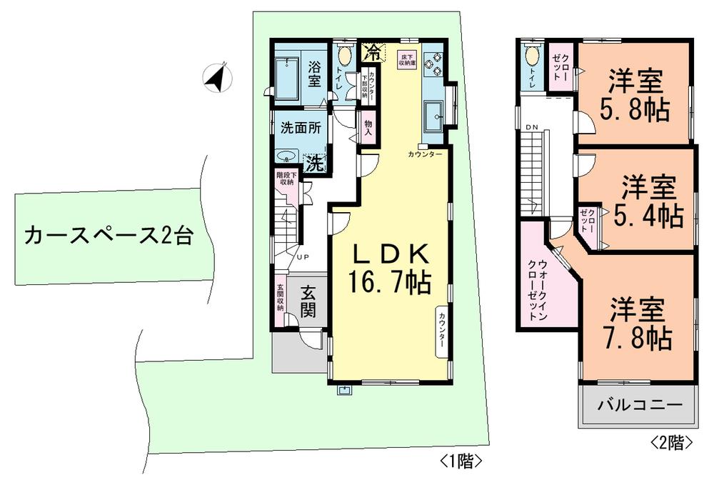 Floor plan. 38,800,000 yen, 3LDK, Land area 105.27 sq m , Building area 90.42 sq m