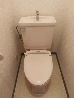 Toilet. With warm toilet