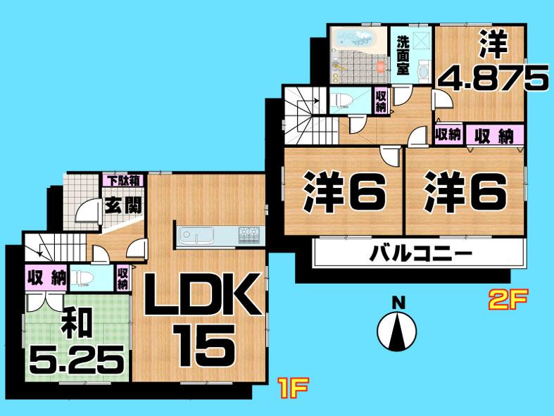 Floor plan. 31,800,000 yen, 4LDK, Land area 86.16 sq m , Building area 86.11 sq m  , Yes Car space ◆  Weekdays, It is possible your visit. Contact us, Free dial  [ 0120-40-4771 ]  Until. Nearby properties also will introduce Adachi. First, Please contact us