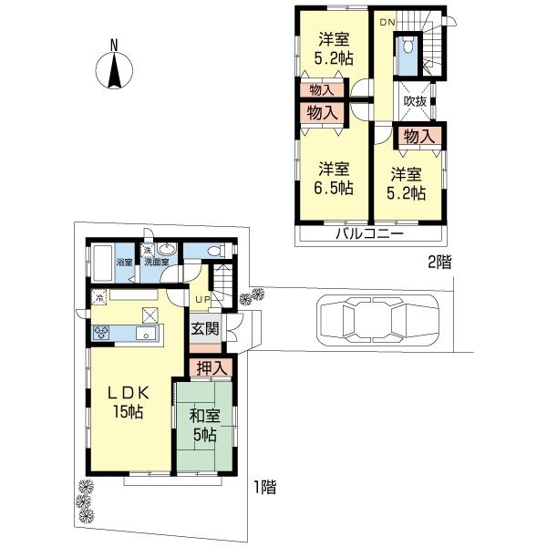 Floor plan. 35,800,000 yen, 4LDK, Land area 96.67 sq m , Building area 90.25 sq m floor plan