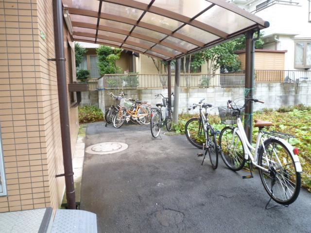 Parking lot. Bicycle-parking space