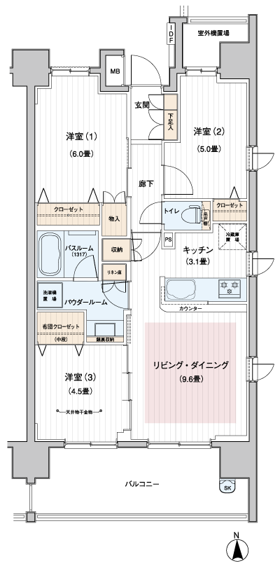 Floor: 3LDK, occupied area: 62.67 sq m, price: 30 million yen, currently on sale