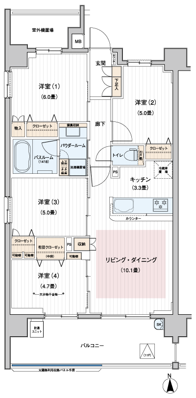 Floor: 4LDK, occupied area: 73.17 sq m, Price: 37,100,000 yen, now on sale