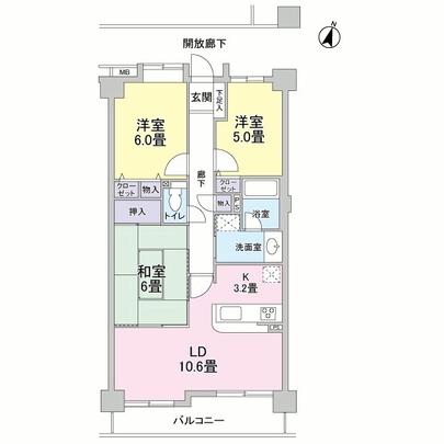 Floor plan. Second floor ・ Southeast of the room