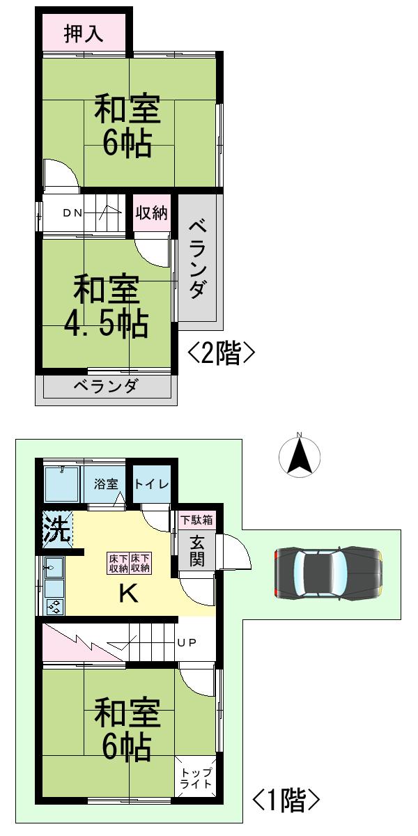 Floor plan. 11 million yen, 3K, Land area 53.91 sq m , Building area 47.25 sq m