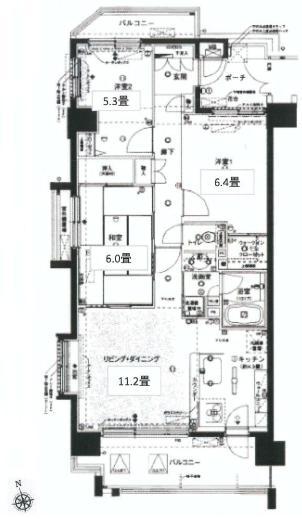 Floor plan. 3LDK, Price 28.8 million yen, Occupied area 72.84 sq m