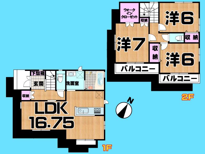 Floor plan. 29,300,000 yen, 3LDK, Land area 89.71 sq m , Building area 88.59 sq m  , Yes Car space ◆  Weekdays, It is possible your visit. Contact us, Free dial  [ 0120-40-4771 ]  Until. Nearby properties also will introduce Adachi. First, Please contact us