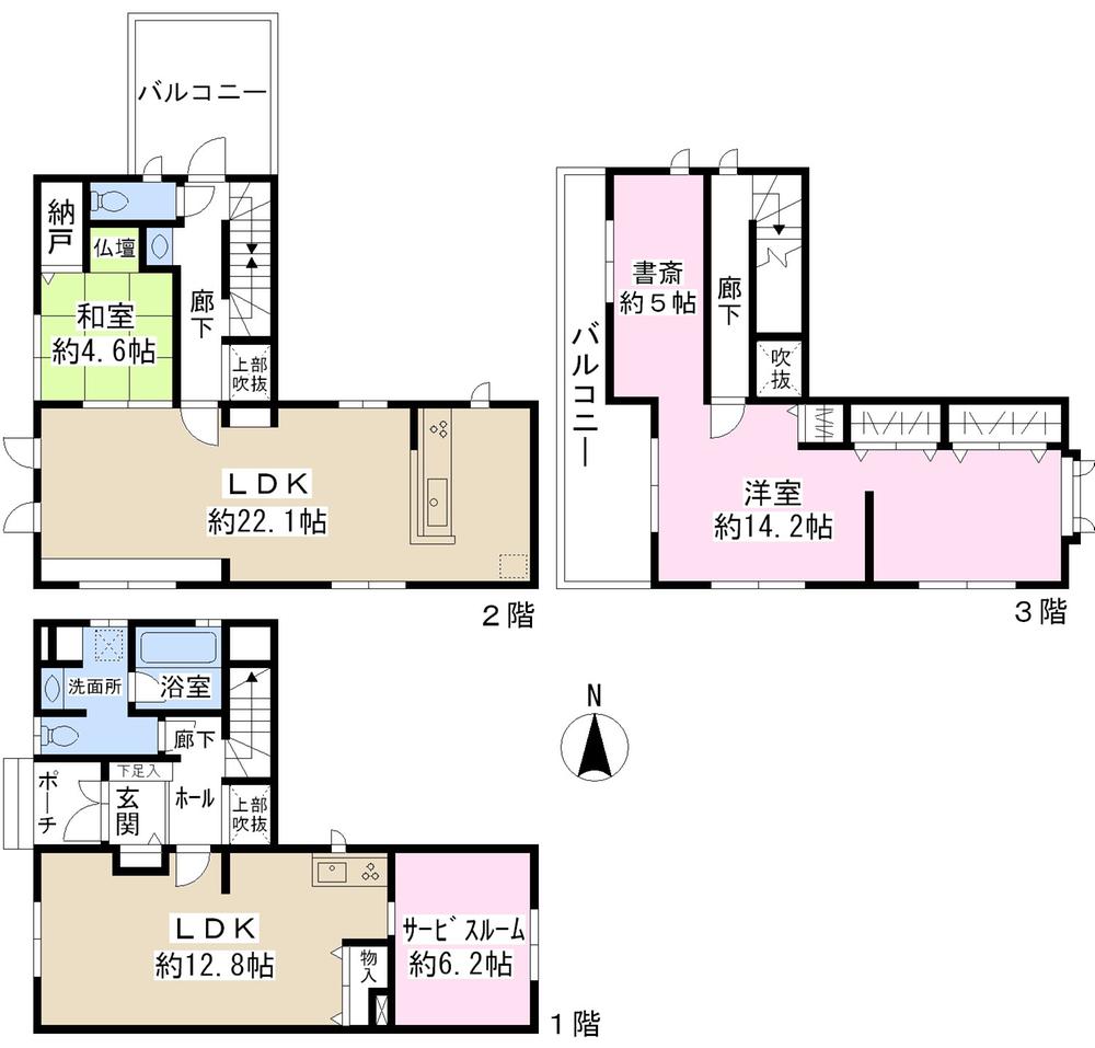 Floor plan. 67 million yen, 3LLDDKK, Land area 93.69 sq m , Building area 153.02 sq m